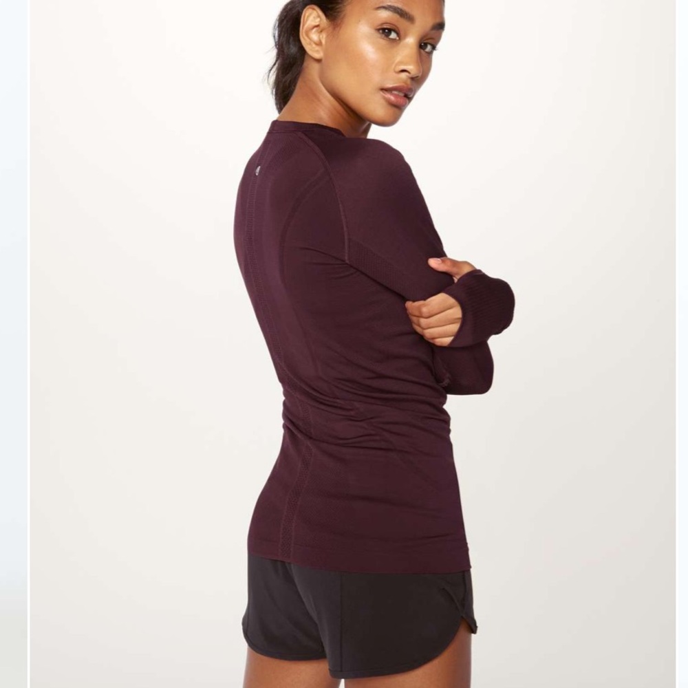 Lululemon Swiftly Tech Long Sleeve Maroon Dark Red